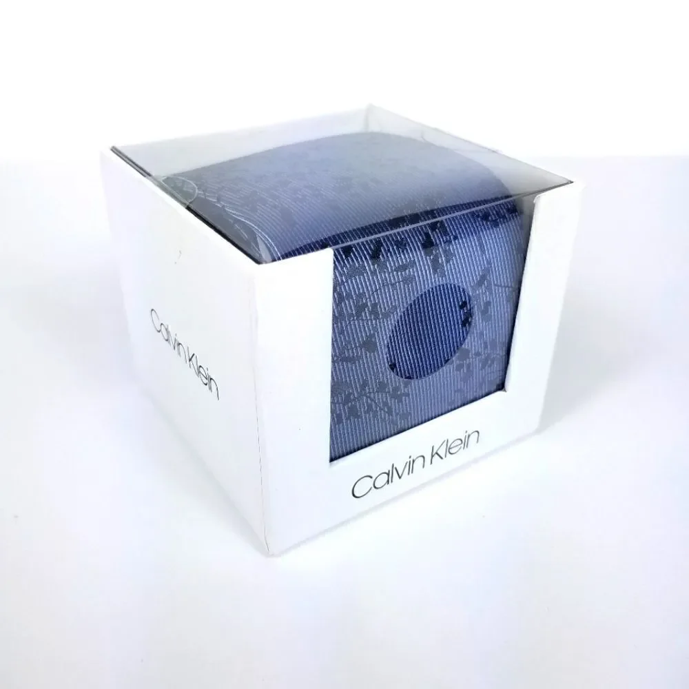 Calvin Klein Blue Navy Tie Gift Box Men’s Designer Necktie Business Wedding